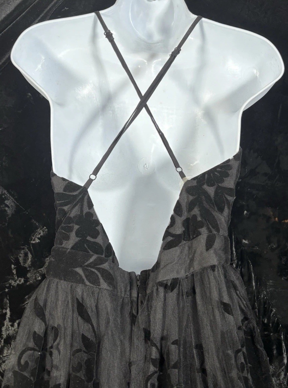 Windsor Black Dress Translucent Magical Night Garden Stevie Nicks Worthy size S