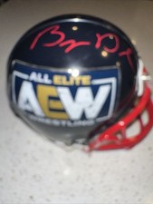 AEW BRYAN DANIELSON Signed Mini Aew  Helmet Champion JSA Authentic