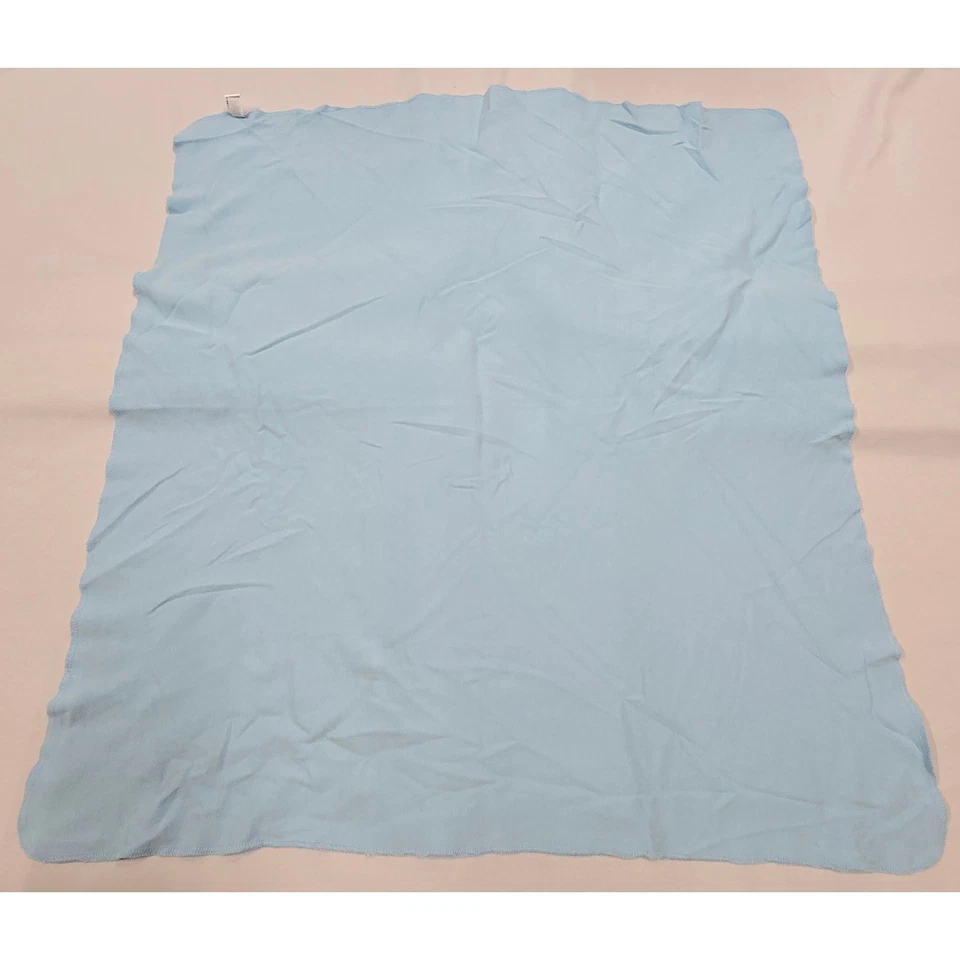 Manta de bebé de algodón azul liso liso azul marino antigua talla única suave y ligero Foto 3 de 4