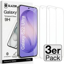 3x Galaxy S22 Ultra Panzerfolie Schutzglas Gl...