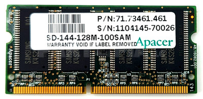 Apacer SD-144-128M-100SAM Memory Module, 71.73461.461