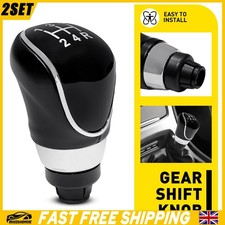 2X 5 Speed Gear Lever Knob Black Fit Ford B-Max C-Max C-Max II Mondeo IV 1571917