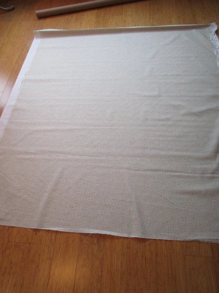 Tela de algodón y lino LAOS de THIBAUT beige tostado geométrico 63" largo x 56" W Foto 2 de 4