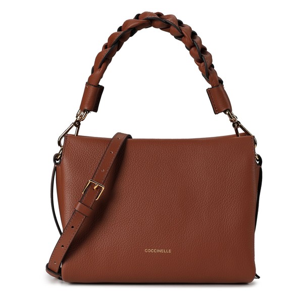 Coccinelle Boheme Handtasche Leder 23Cm #COC-E1M50580101 (Cognac-Noir)-image