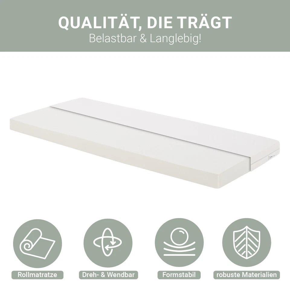 Schaumstoffmatratze 100x200 H2 Komfortschaummatratze Bezug abnehmbar Homestyle4u - Bild 2 von 4
