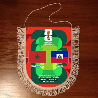 Pennant Morocco - Haiti World Cup 2026 Football Team