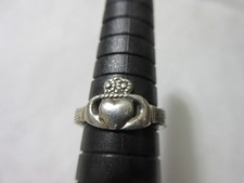 Vintage Signed Sterling Irish Claddagh Ring Size 5.75