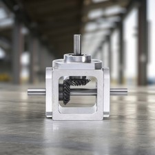 90 Degree Right Angle Bevel Gearbox 1:1 Forward Double Output Shaft 1M 20 Teetni