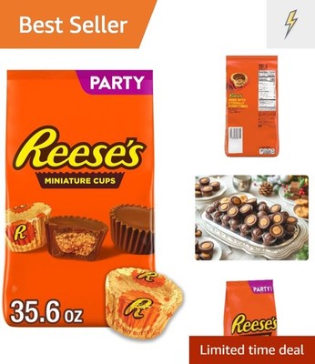 Mini Milk Chocolate Peanut Butter Cups, 35.6 oz - Ideal for Holidays and Events