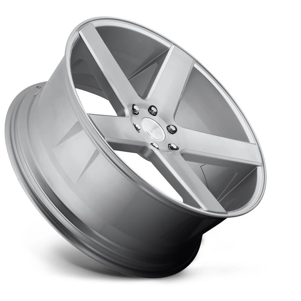 22" DUB 1PC S218 Baller 22x9.5 6x5.5 Gloss Silver Brushed Wheel 19mm Rim - Image 3 of 4