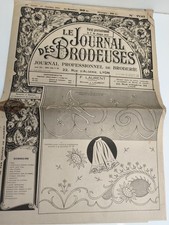 Alte Zeitung Stickerei 1953 Le Journal des Brodeuses Lyon Vintage Motiv