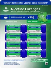 2 Mg Nicotine Polacrilex Lozenges, Stop Smoking Aid, Mint Flavor