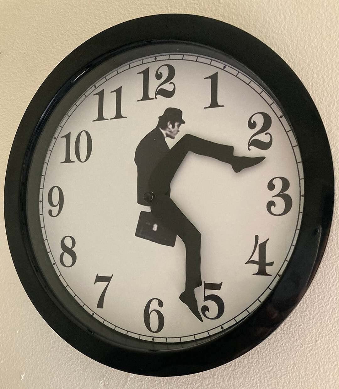 Ministry of Silly Walk Wall Clock with Cover - Creative Wall Clock Artwork, P...