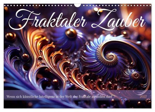 "Calendar 2027 · US Version · Fractal Magic (Wall Calendar 2027 17\" × 12\" Landsca"-image