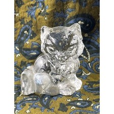 Vintage Mini 1981 Goebel Crystal Glass Figurine Kitten Kitty Cat Figure Signed