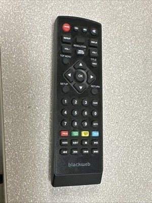 Blackweb Remote Control Black for TV Video Home Audio