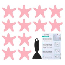 12 Pcs Starfish Bathtub Non Slip Stickers 3.86x3.86 Inch, Pink