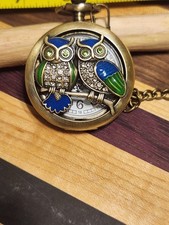 Invicta Vintage Men's Bronze Pocket Watch 47mm With Owls