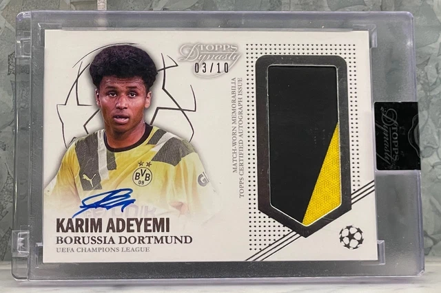 Topps Dynasty Soccer 2022-23 Karim Adeyemi /10 Patch Auto Borussia Dortmund