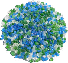 Sea Glass Stones - 0.9LB Frosted Glass Pebbles Gemstones - Perfect for Aquarium