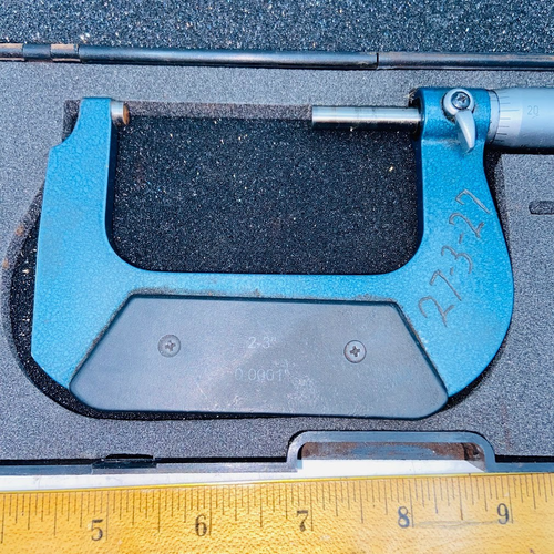 Kurt Outside Micrometer 2" - 3" Ratcheting Locking with Standard, Wrench & Case - Picture 6 of 11