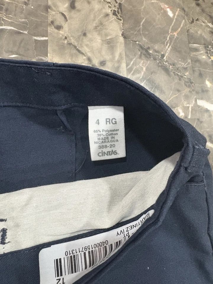 Pantalones de trabajo CINTAS Susan Fit para mujer 4 uniforme regular azul chino recto Foto 4 de 4