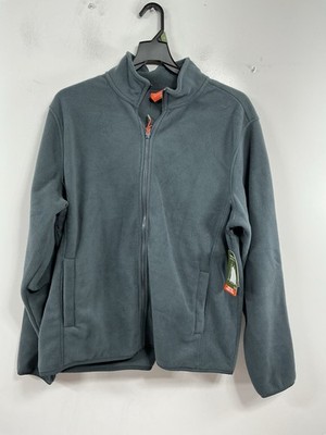 Mens NWT Ozark Trail Fleece Sweatshirt Full Zip Gray XL