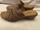 Comfortiva Norene Women's Leather Slide Heeled Sandals Taupe US Sizes 8.5 — photo 3