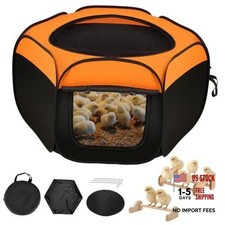 Brooder Box for Chicks, Pop-Up Chicken Brooder Playpen with Basic Starter Kit