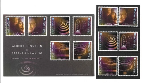 Isle of Man 2016 MNH Albert Einstein to Stephen Hawking sg 2135/40 & FDC