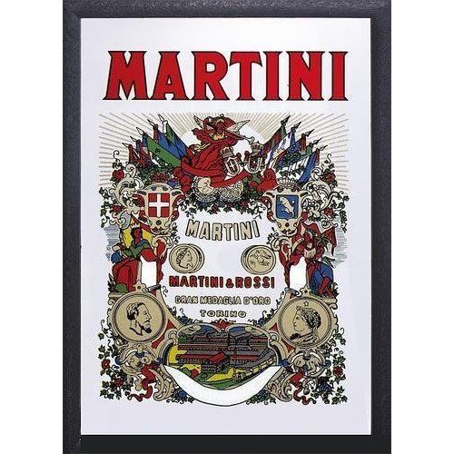 Miroir Martini Grande Médaille d'Or Turin - Miroir Imprimé 22 x 32 cm - Photo 1/1