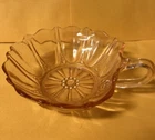 Vintage Anchor Hocking 'Oyster & Pearl' Pink Depression Glass Handled Heart Bowl