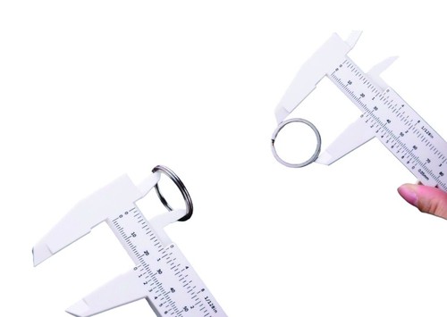 Mini Vernier Sliding Gauge Caliper Plastic 3”80mm Inside Outside Measurement x 2 - Picture 8 of 8