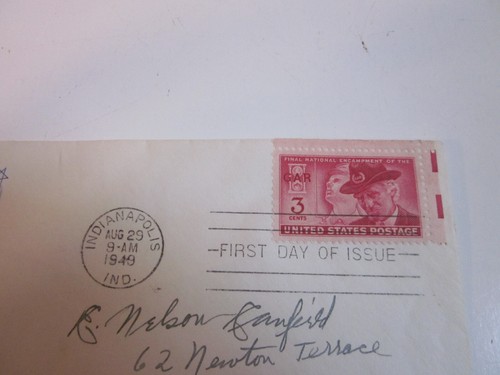 US COVER GAR GRAND ARMY OF REPUBLIC FDC SCOTT 985 HOUSE OF FARNAM CACHET - Picture 2 of 3
