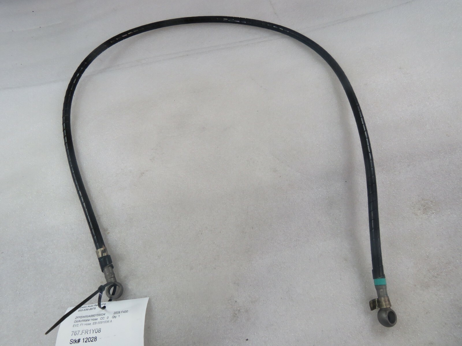Ferrari F430, EV2 F1 Hose, Used, P/N 0091636 A