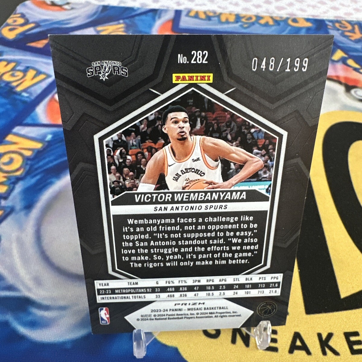 23-24 Mosaic Victor Wembanyama City Edition Blue Prizm /199