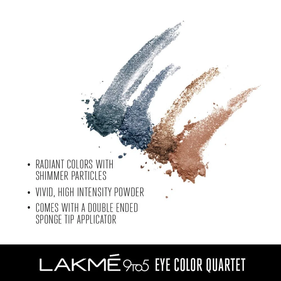 Lakme 9 Zu 5 Augen Farbe Quartett Lidschatten Rauchend Glam Shade7g - Bild 3 von 4