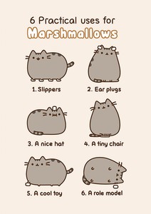 pusheen cat 6 practical uses for marshmallows blank christmas ltd
