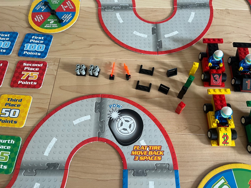 Juego de mesa completo Lego 31314 Racers Super Speedway 2001 de colección ¡con 4 minifiguras! - Imagen 22 de 23