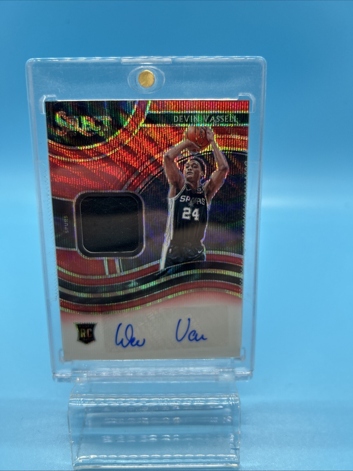 Devin Vassell 2020-21 Select Rookie Patch Auto Red Wave RPA RJA-VAS Spurs