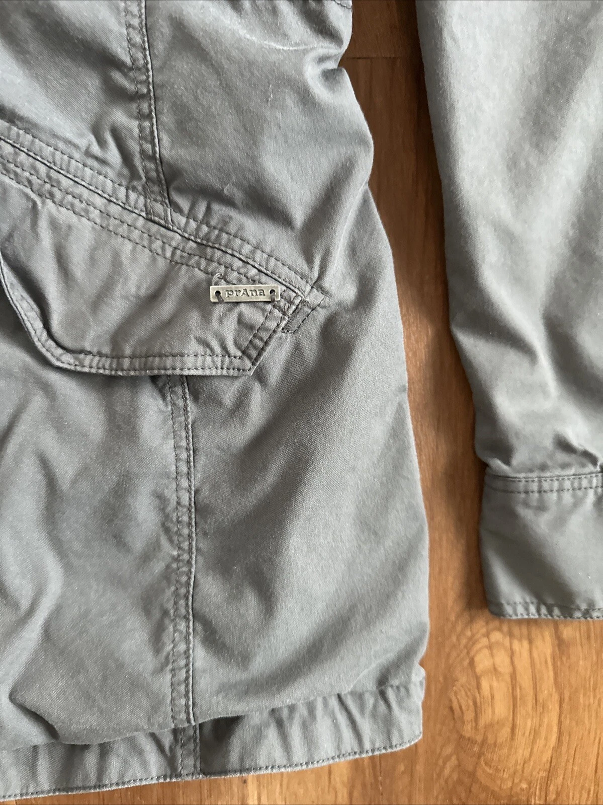 prana horizon anorak cargo organic cotton blend full zip lined jacket