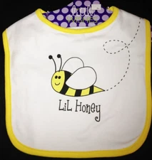 Little Wishes Baby Boy Bib - "LIL HONEY" BEE