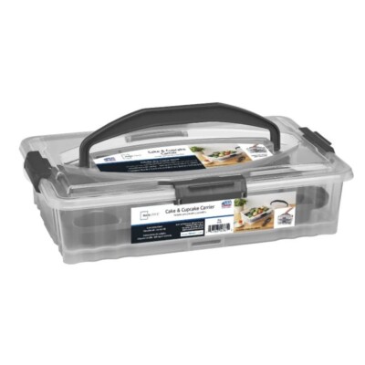 Mainstays Dessert Carrier, Rectangular Design, Clear Plastic18'' x 12'' x 4.3''