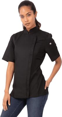 Chef Works Springfield Damen Kochmantel Jacke, schwarz, 3X-Large