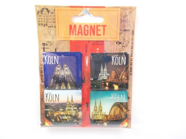 KöLn Magnete 4Er Set Souvenir Germany Dom Rhein BrüCke Cologne-image