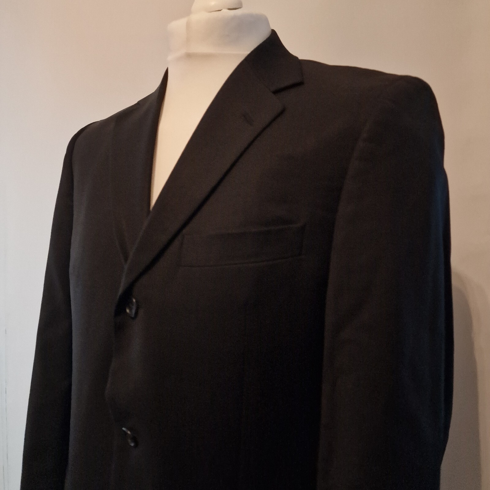 Giacca uomo Yves Saint Laurent lana nera taglia media singola ventilazione abbigliamento formale