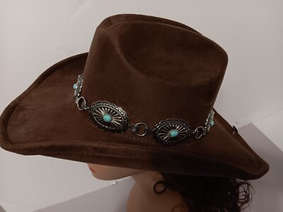 ILLUMA Western Cowgirl Hat with Silvertone Concho band  display picture 1