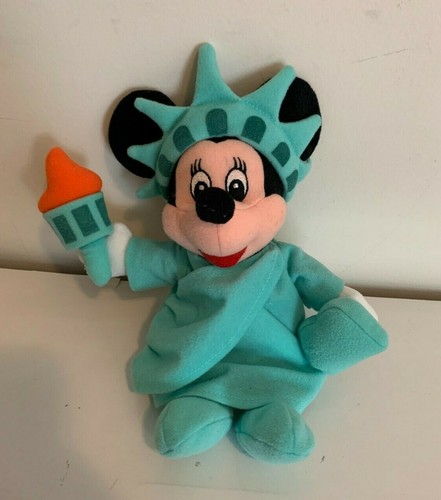 Liberty Minnie Plush Bean Bag Toys Beanie 9 Inch Plush Disney Store Stuffed