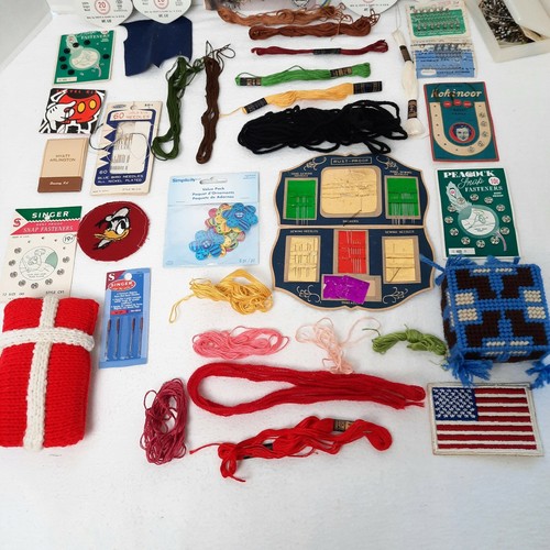 Mixed Lot-Embroidery Floss/Patches/VTG Needles/Snaps/McCalls Pattern-40+ items - Picture 2 of 6