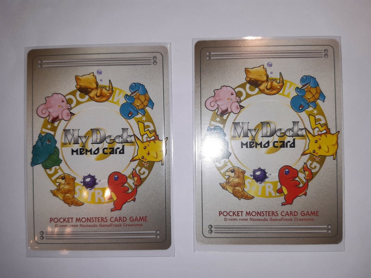 Pokemon TCG MyDeck Memo Card x2 Japanese (JP) 1996 | eBay